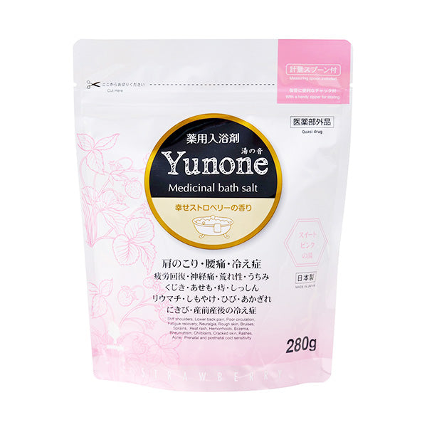 【まとめ買い】入浴剤 入浴料 Yunone 湯の音 ストロベリーの香り 紀陽除虫菊 280g 薬用 0520/359603