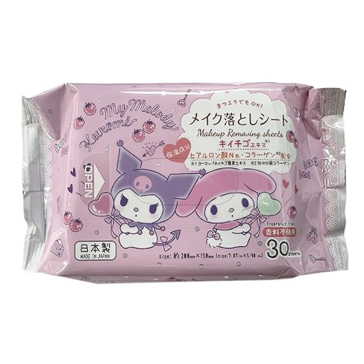 【まとめ買い】sanrio メロクロ メイク落としシート30枚 0459/360986