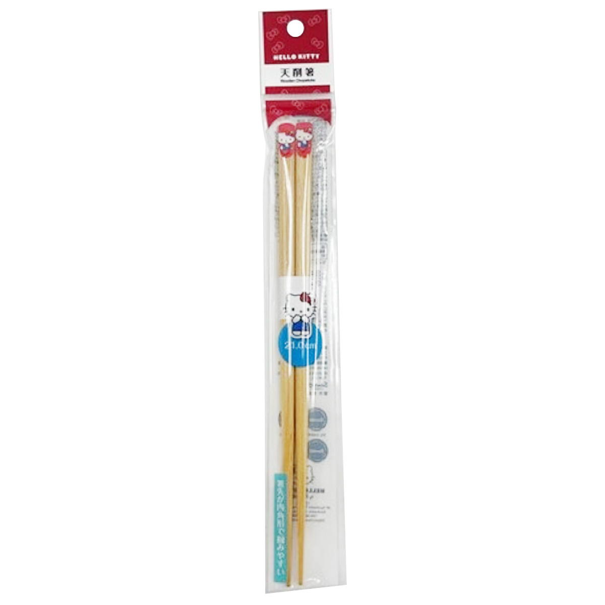【まとめ買い】sanrio キティ木箸(天削)21.0 レッド0459/361441