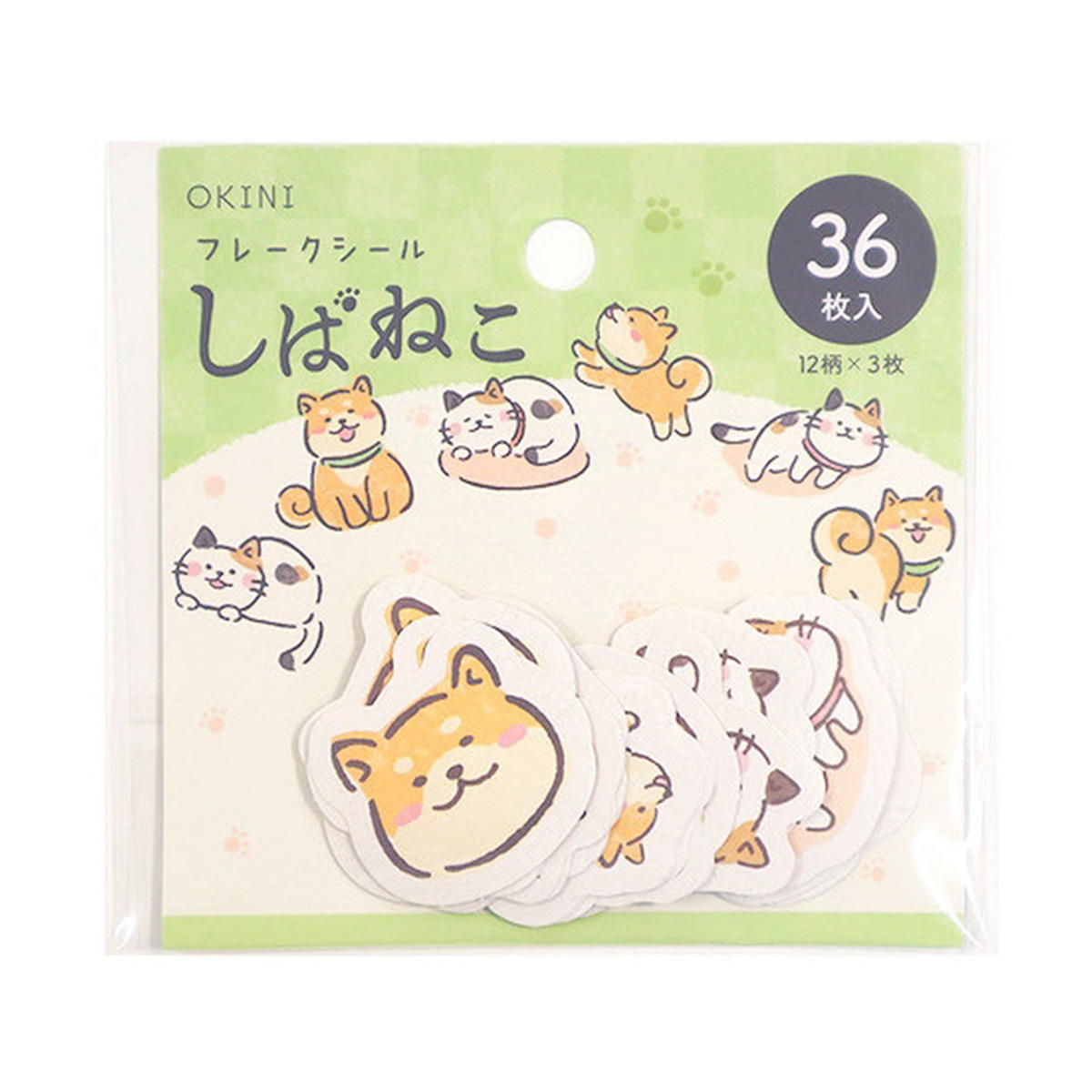 【まとめ買い】フレークシール 36P しばねこ0911/361752