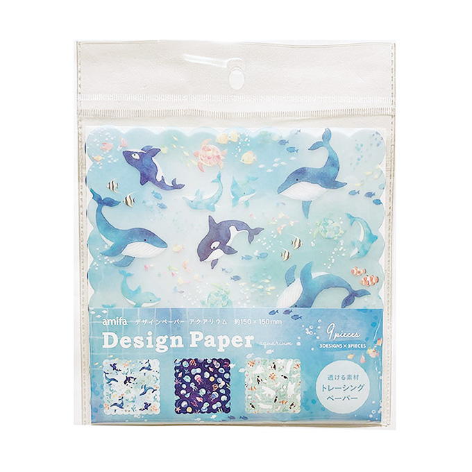 【まとめ買い】デザインペーパー 9P アクアリウム 0356/361778