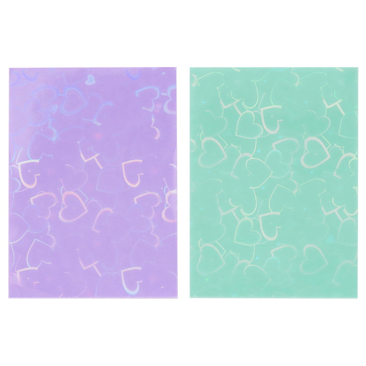 【まとめ買い】ホログラムフォトスリーブハート柄トレカ用PL・GR0490/363244