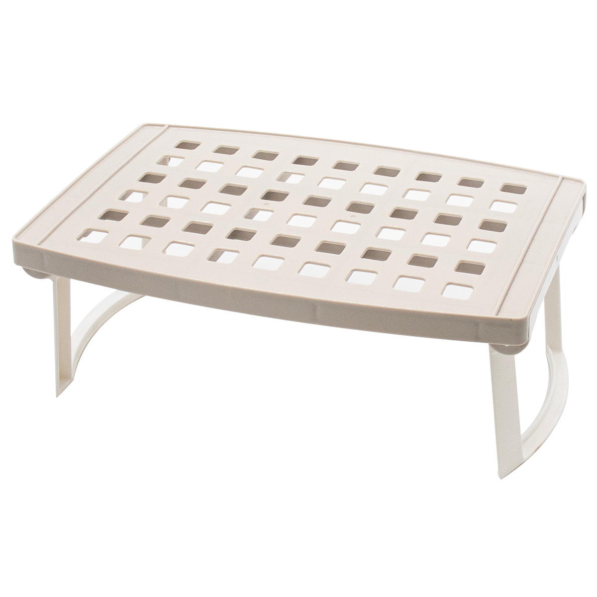 【まとめ買い】2段レンジトレー ベージュ×ホワイト0847/363525