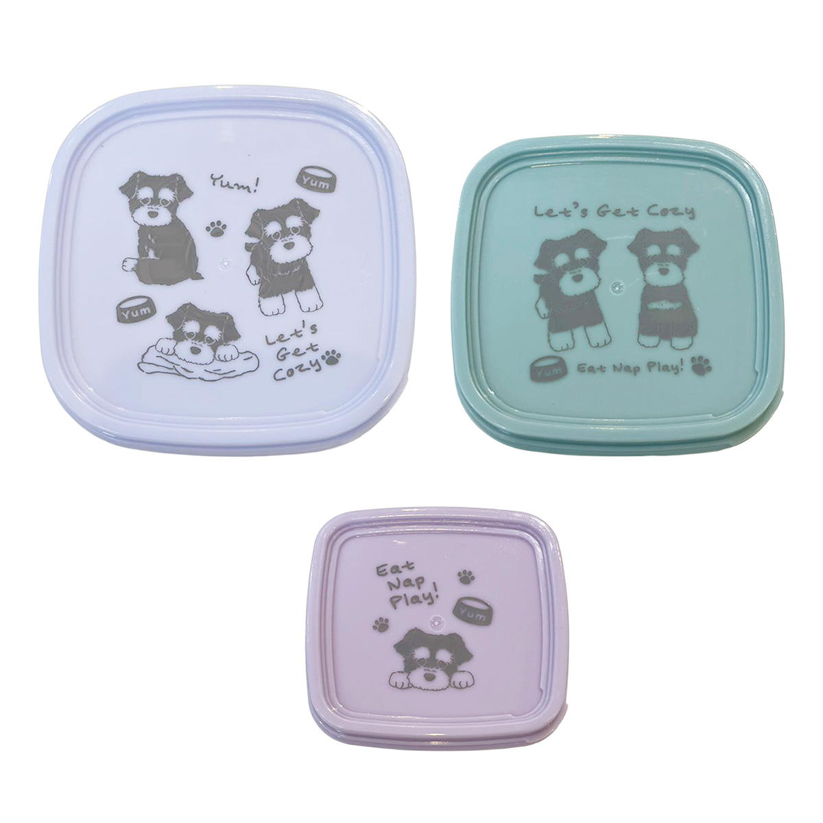 【まとめ買い】コンパクトランチBOX 3個シュナウザー 1625/363601