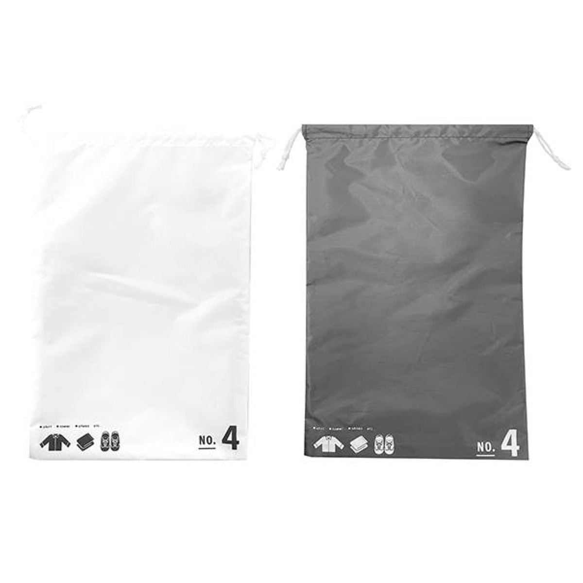 【まとめ買い】巾着袋 巾着ポーチ バッグインバッグ トラベルポーチ 巾着バッグ LL モノトーン H45.5×W29cm 0808/365005