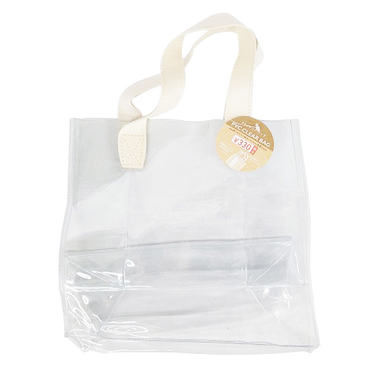 【まとめ買い】トートバッグ ビーチバッグ PVCクリアバッグ 約H22.5xW24xD13cm 0603/365067