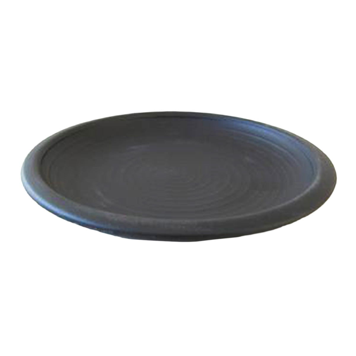 【まとめ買い】黒結晶マット括り手 4寸皿 0530/366102