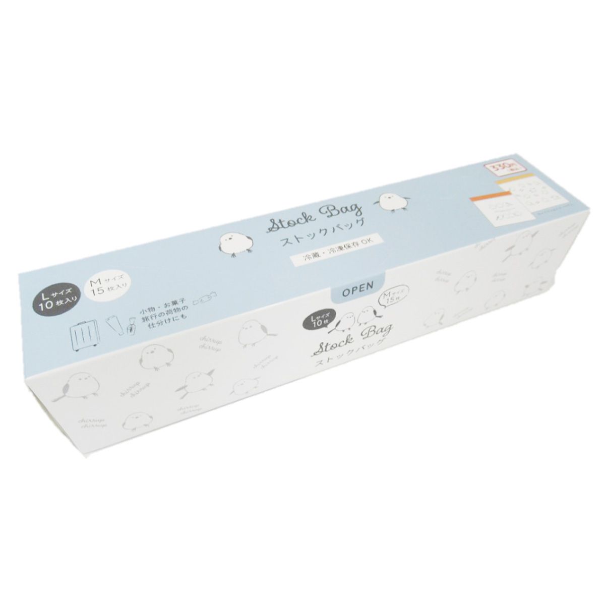 【まとめ買い】ストックバッグ L10M15 シマエナガ柄 0834/366321