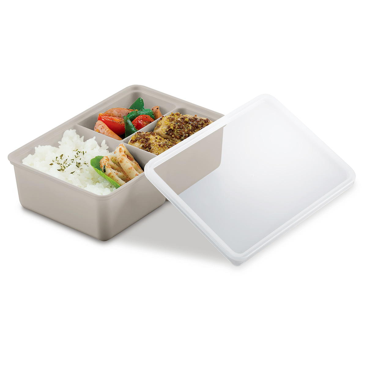 【まとめ買い】仕切り付き保存容器3 GR0775/366399