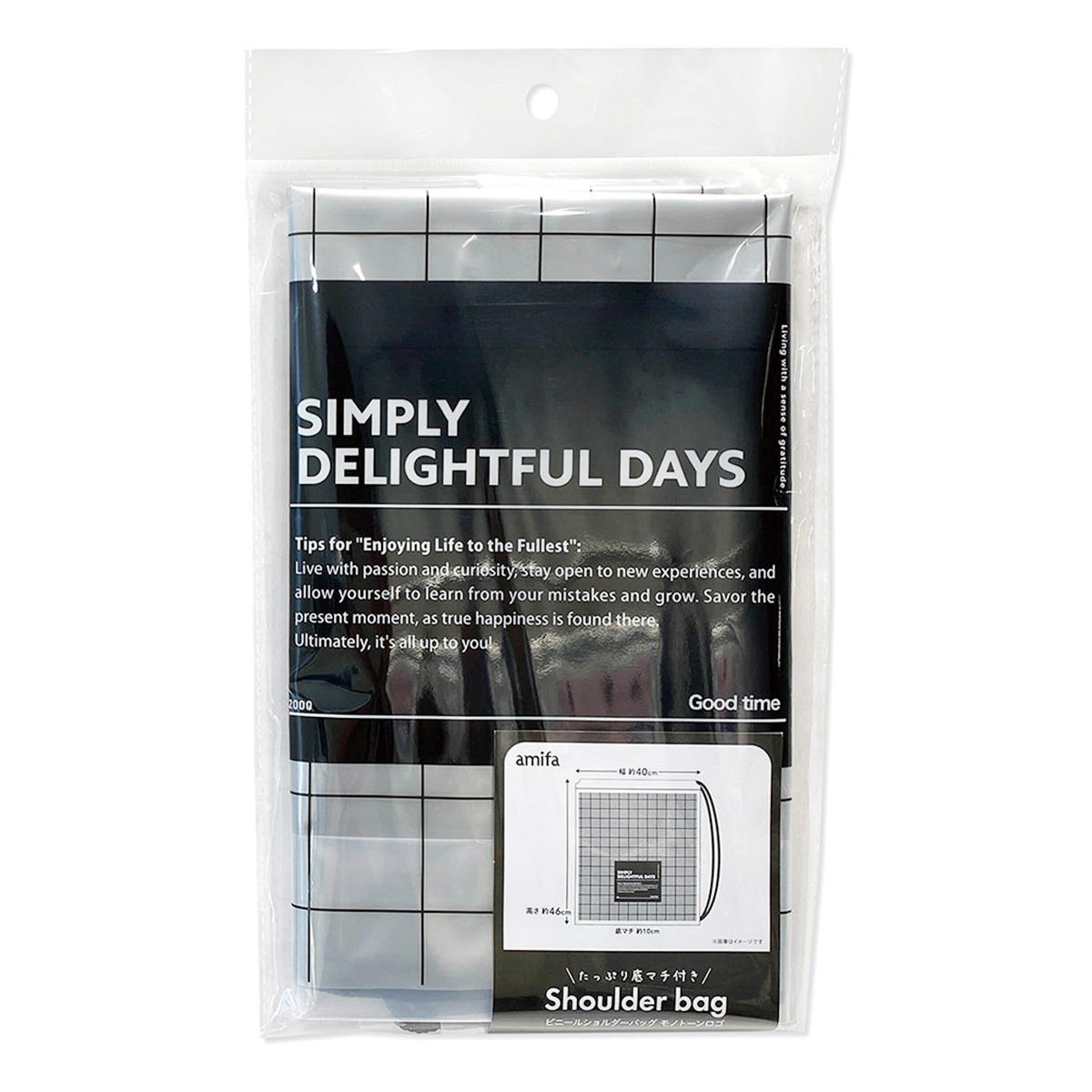 【まとめ買い】ビニールショルダーバッグ モノトーンロゴ0356/366633