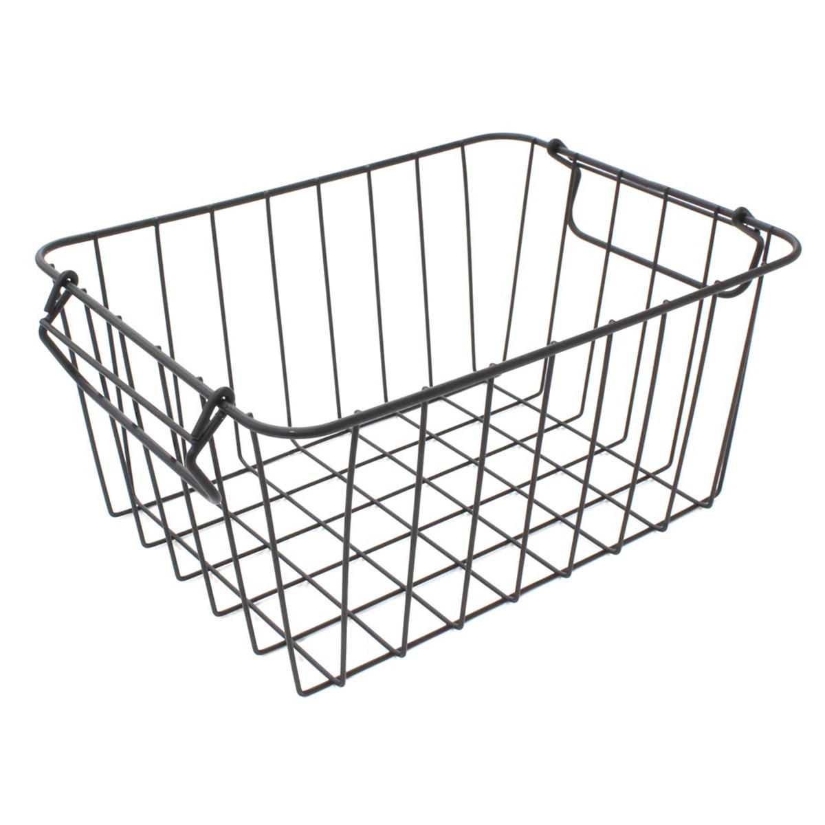 【まとめ買い】スタッキングワイヤーバスケット小 ブラック 0330/367338