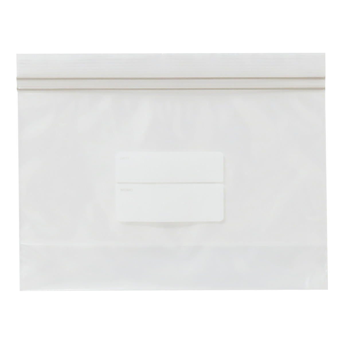 【まとめ買い】ダブルジッパーフリーザーバッグ マチ付き M 10枚0490/367452