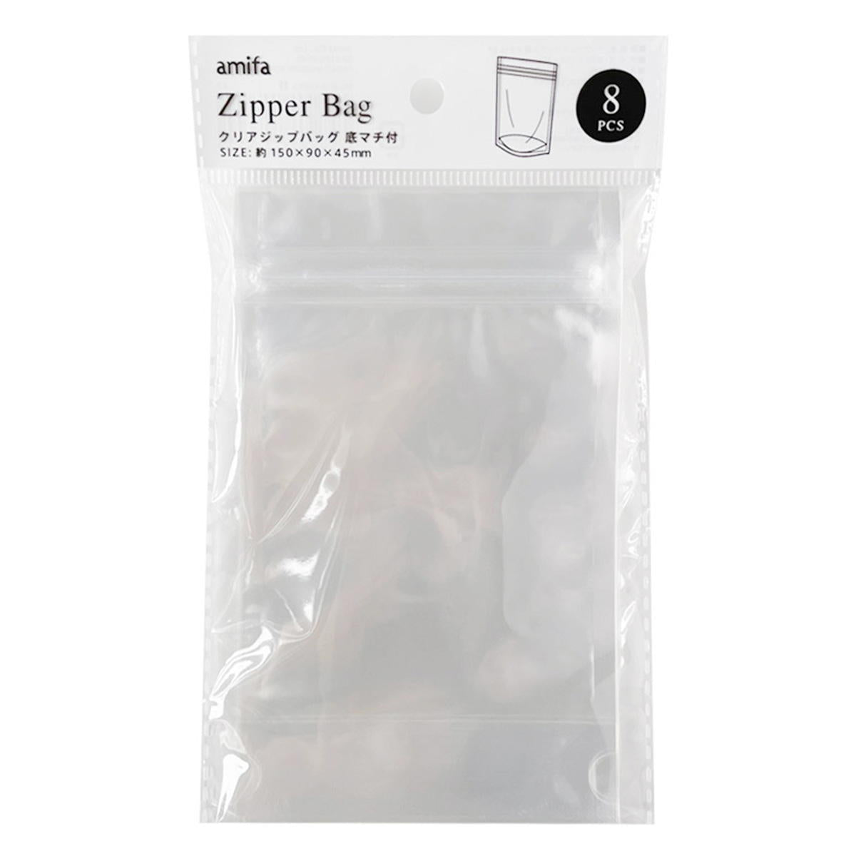 砂利ソマチ　8袋 まとめ買い】クリアジップバッグS 底マチ付 8P0356/367686 | ワッツ
