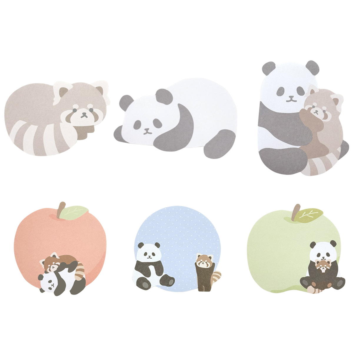 【まとめ買い】フレークシール パンダ&レッサー柄0936/367745