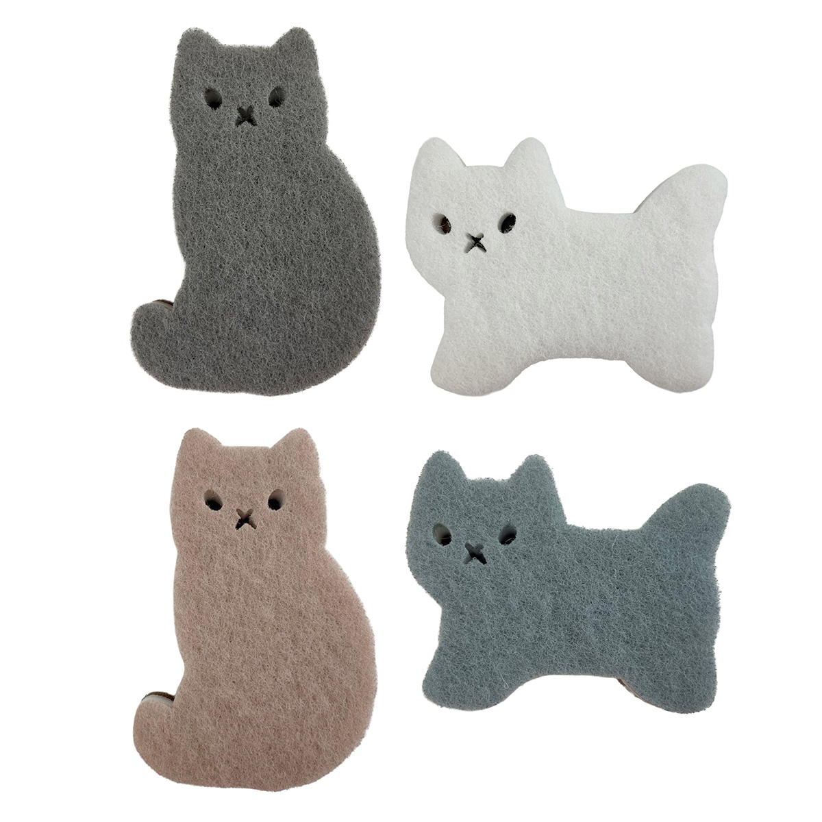 【まとめ買い】スポンジ4個セット ネコ 1625/368534