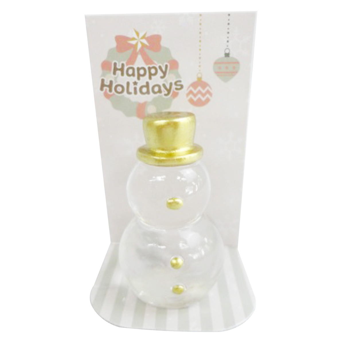 【まとめ買い】クリアレジンオブジェ(スノーマン)0603/369732