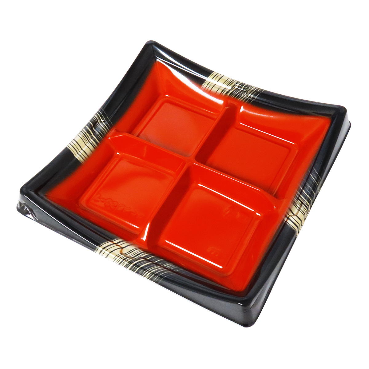 【まとめ買い】仕切り付き角皿2枚0490/369835