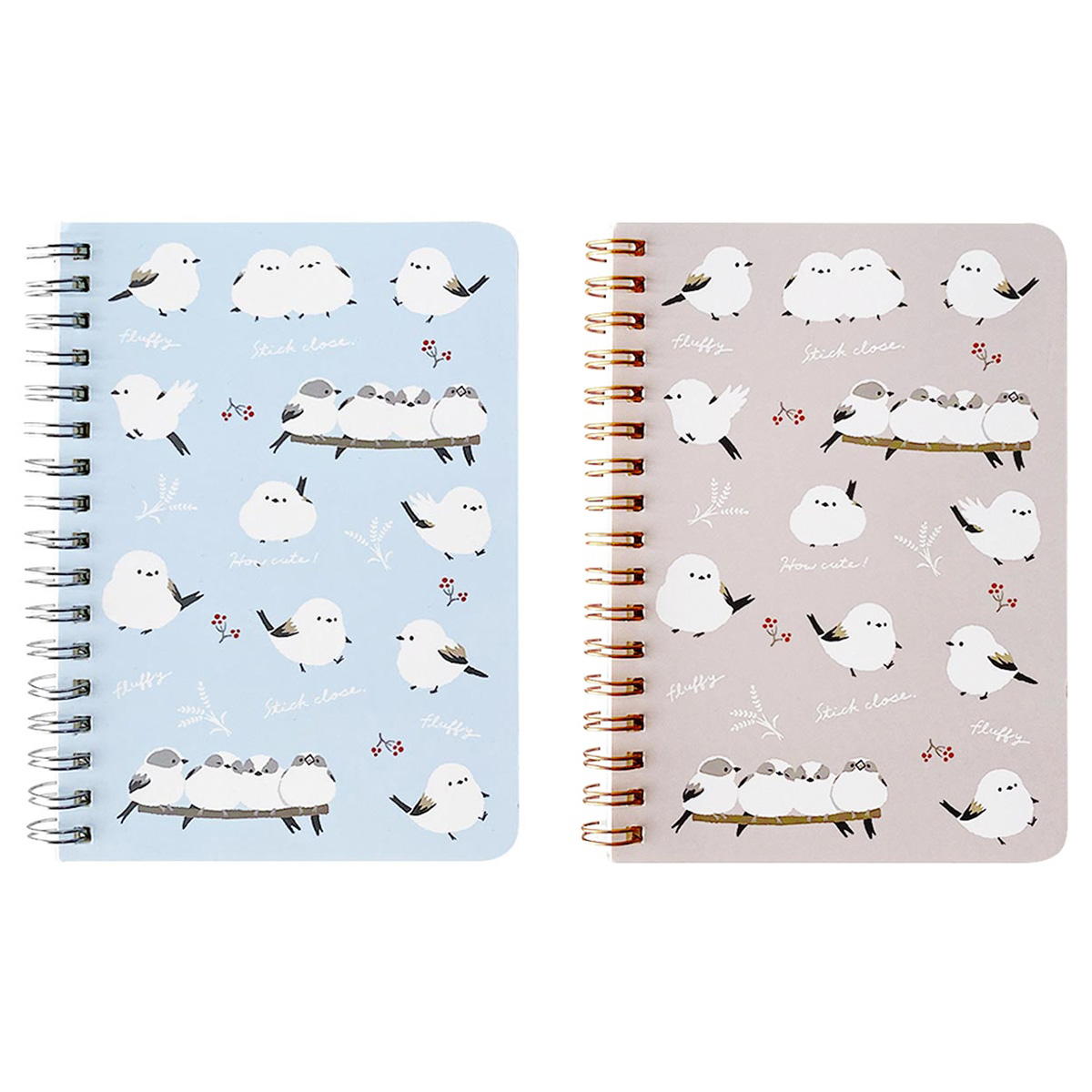 【まとめ買い】A6 リングノート ドット方眼 40枚 ふんわりシマエナガ 0356/370000