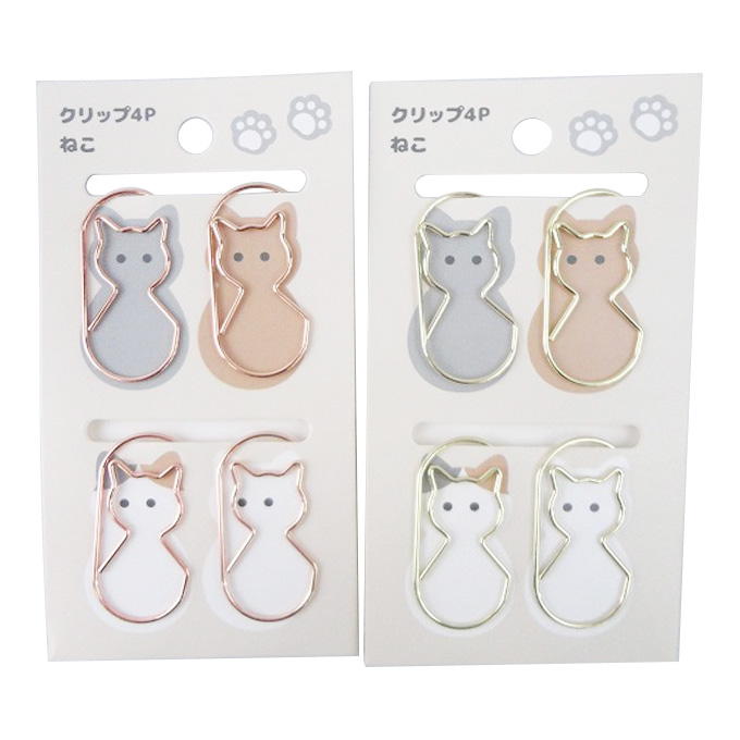 【まとめ買い】クリップ4P ねこ 0603/370028