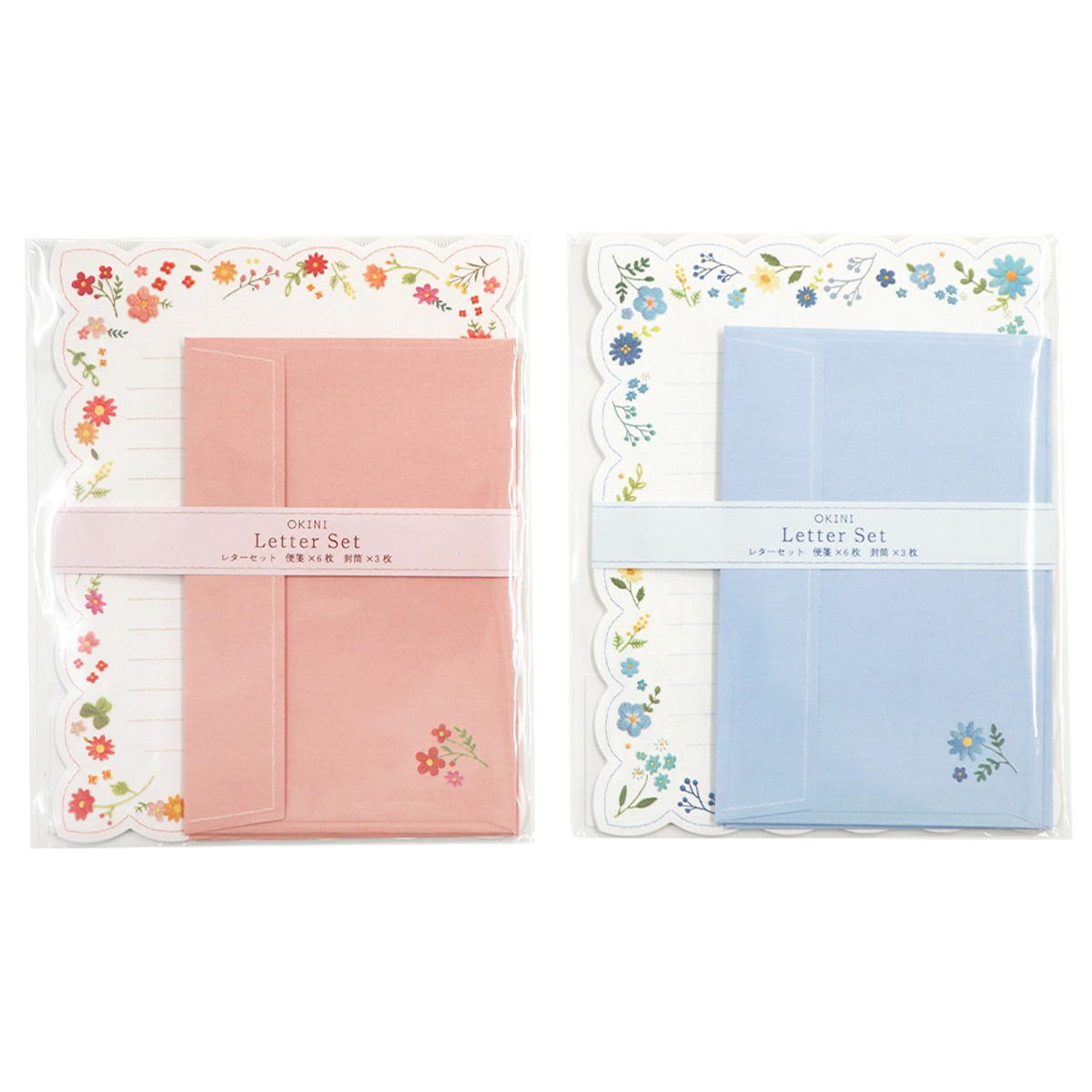 【まとめ買い】レターセット エンボス 刺繍ボタニカル 0911/370636