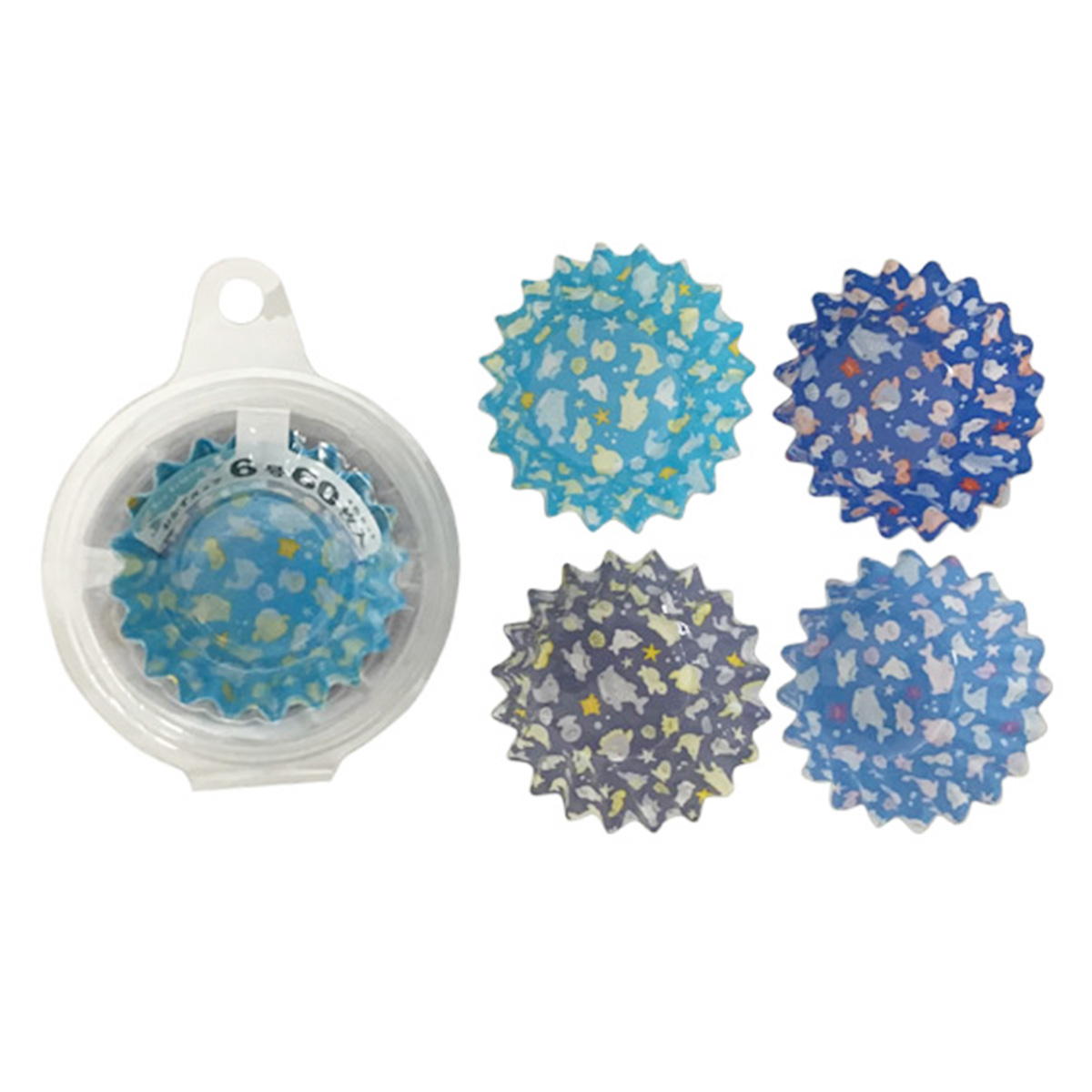 【まとめ買い】おかずカップ 6号60P シーフレンズ 0525/370948