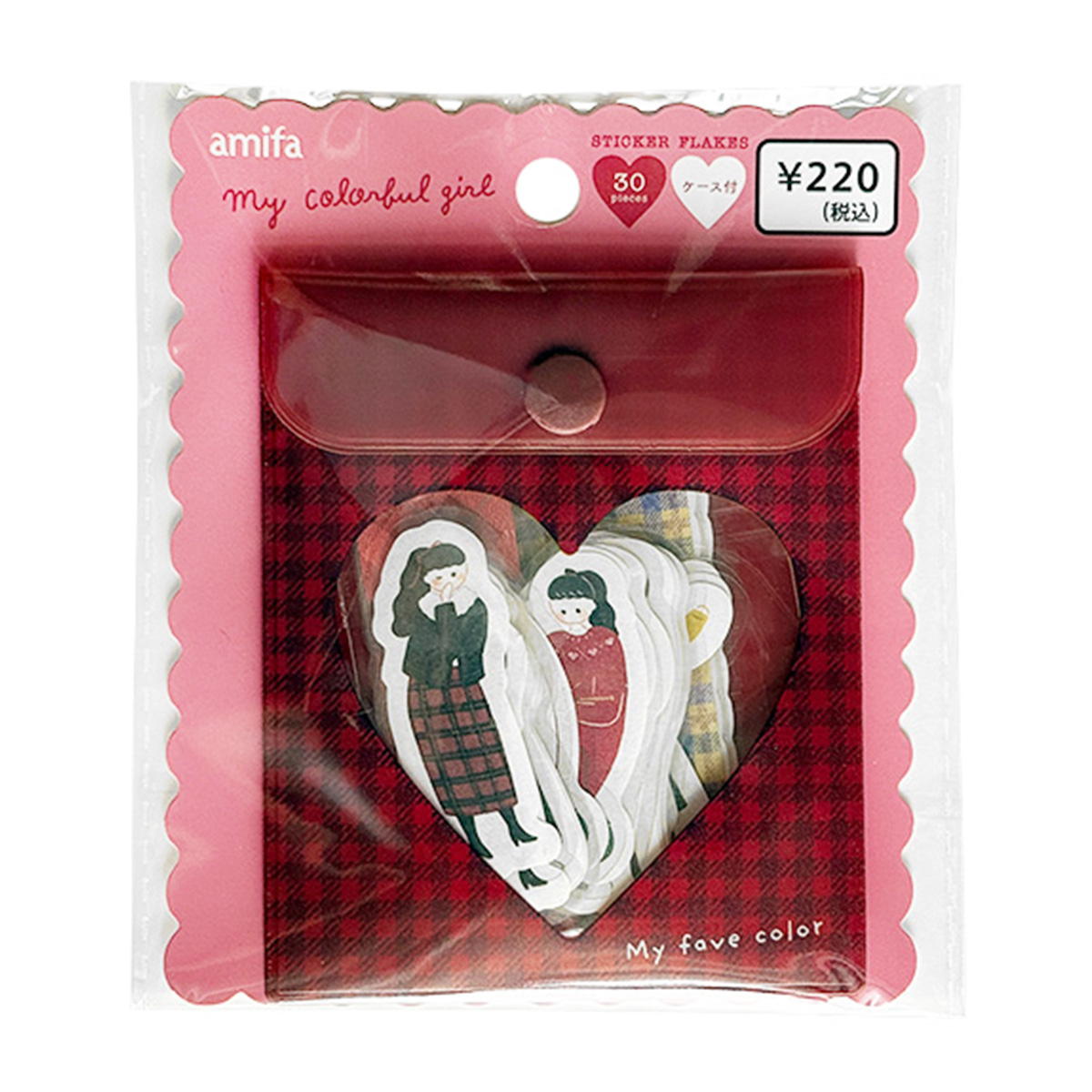 【まとめ買い】フレークシール 30P マイカラフルガール RED0356/371056