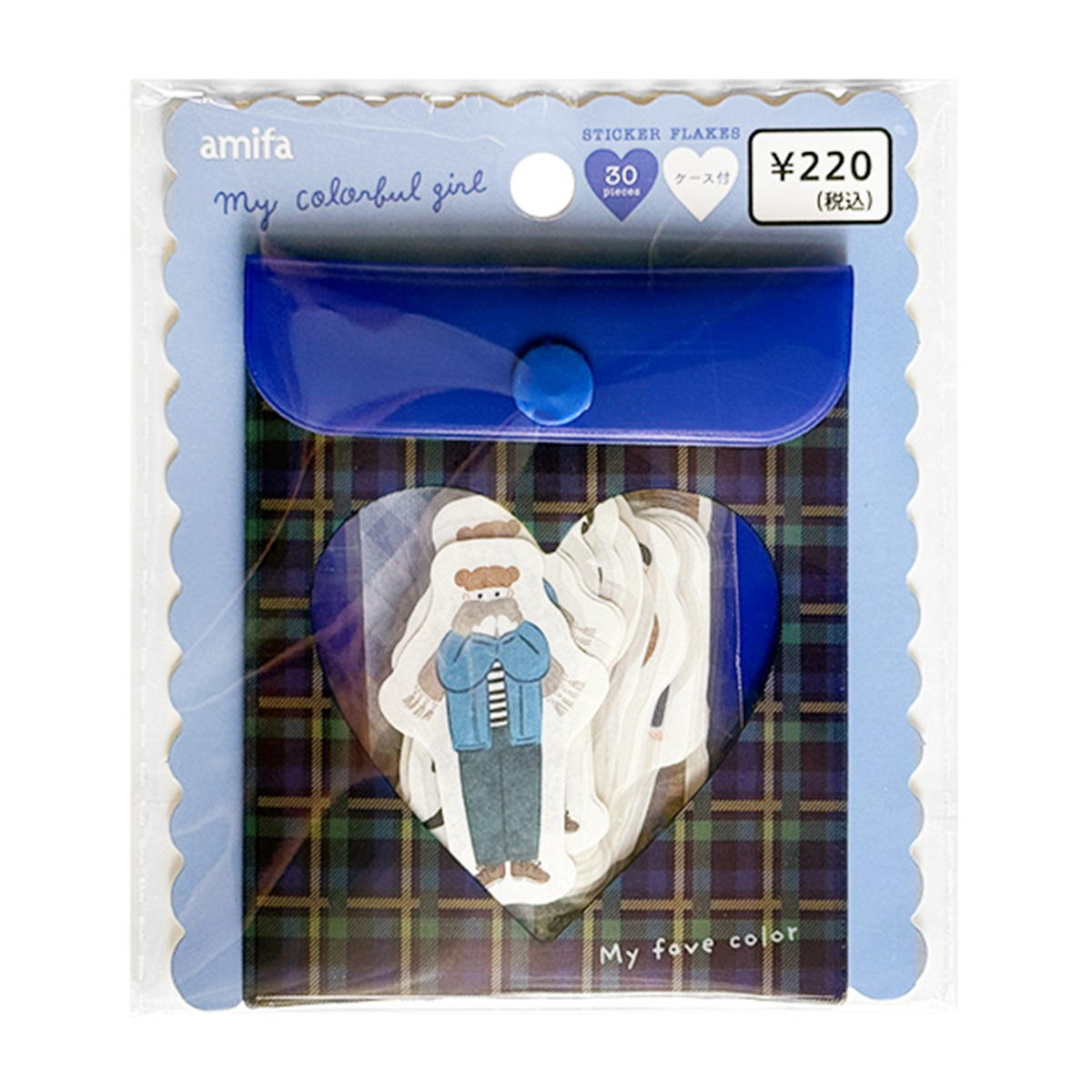 【まとめ買い】フレークシール 30P マイカラフルガール BLUE0356/371057