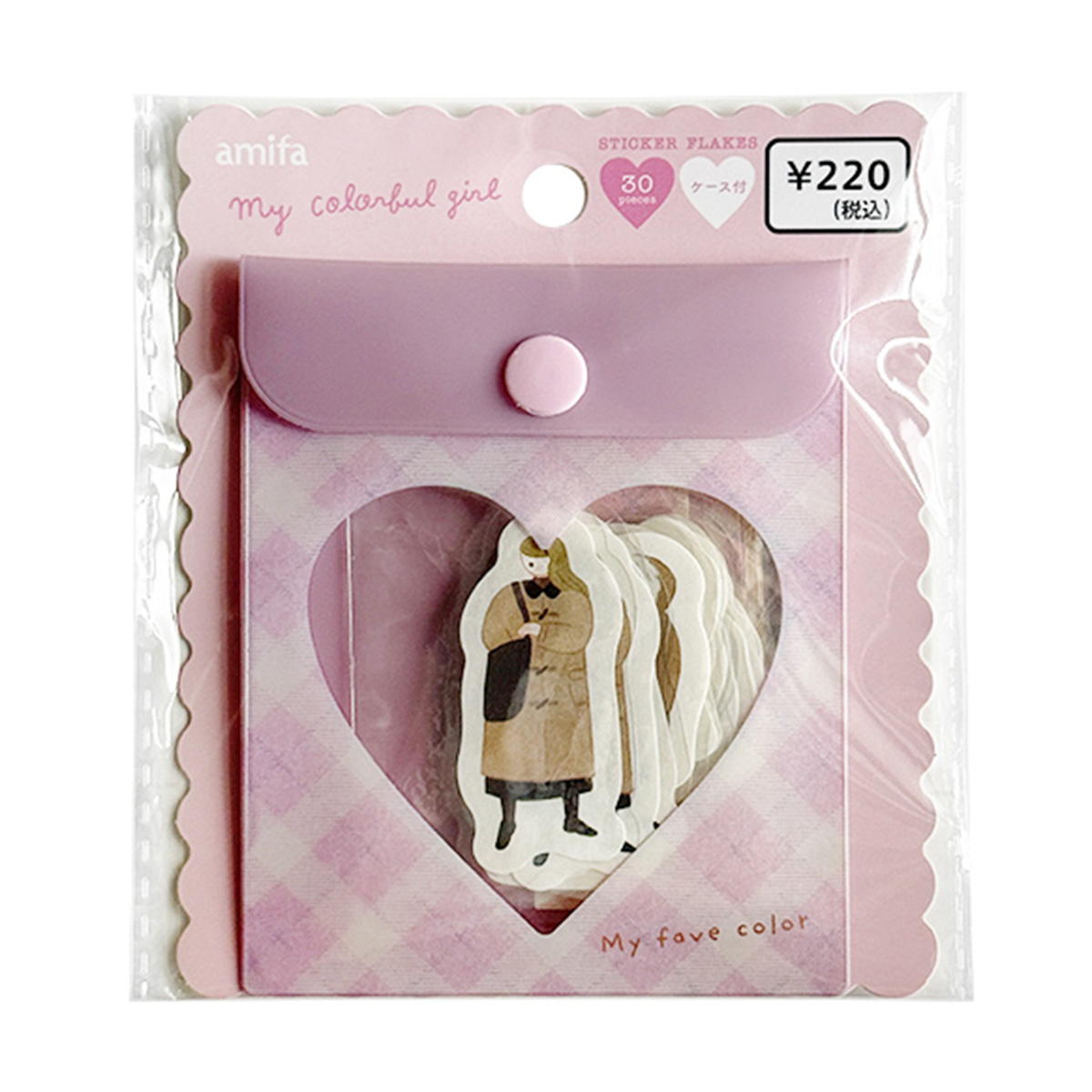 【まとめ買い】フレークシール 30P マイカラフルガール PINK0356/371058