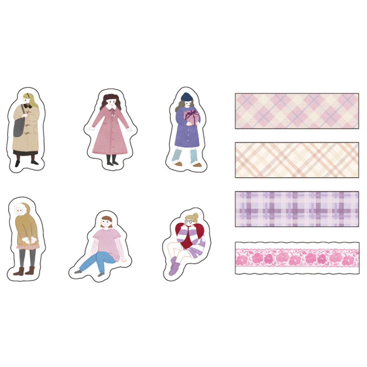 【まとめ買い】フレークシール 30P マイカラフルガール PINK0356/371058