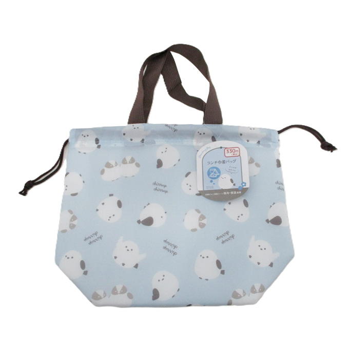 【まとめ買い】ランチ巾着バッグ シマエナガ柄 0834/371965