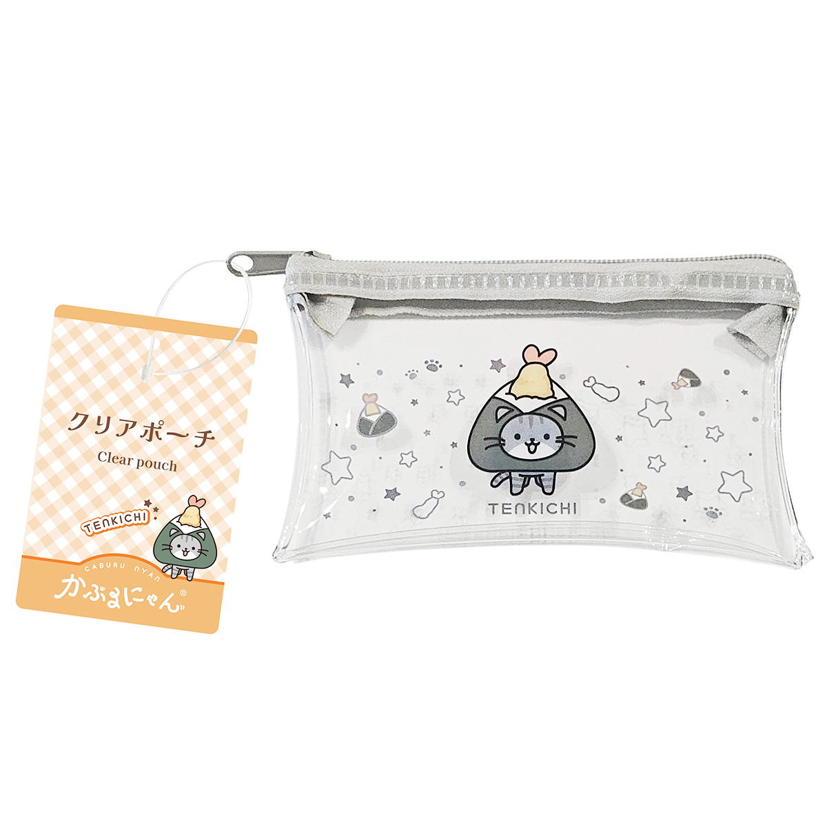【まとめ買い】かぶるにゃん クリアポーチてん吉 1523/372191