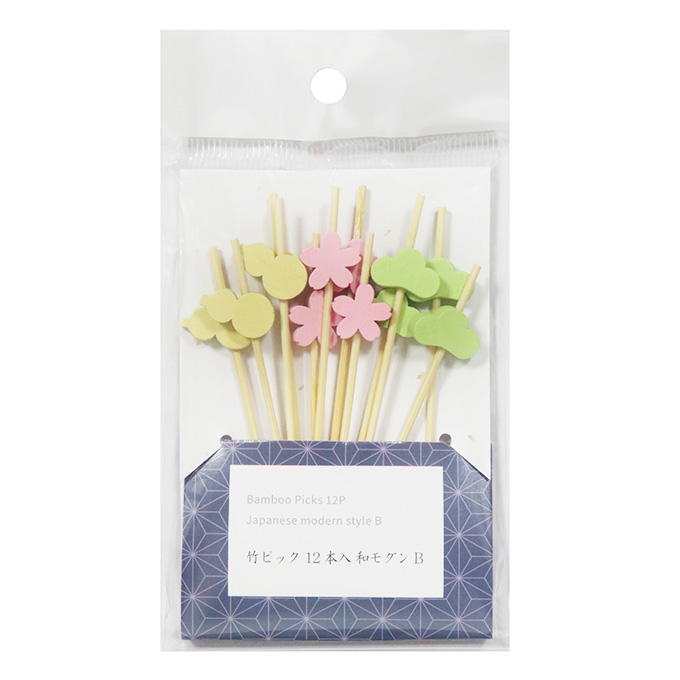 【まとめ買い】竹ピック 12P 和モダン B 0599/373253