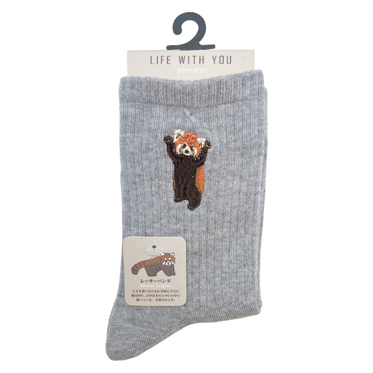 【まとめ買い】レッサーパンダ刺繍クルー 1905/397078