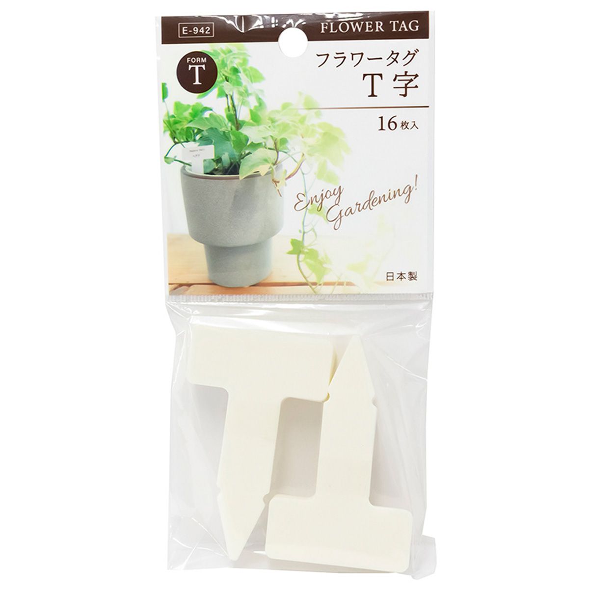 【まとめ買い】フラワータグ T字 16枚入 W 0775/451948