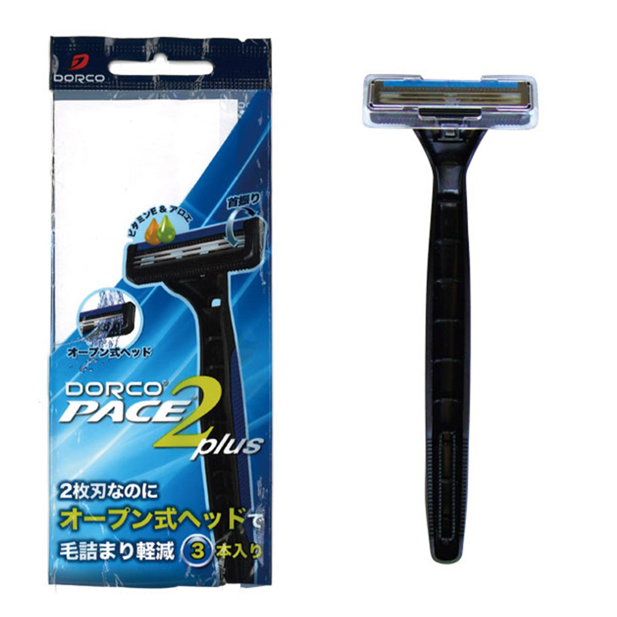 【まとめ買い】ドルコ 毛詰まり軽減2枚刃カミソリ3本入PACE20474/456202