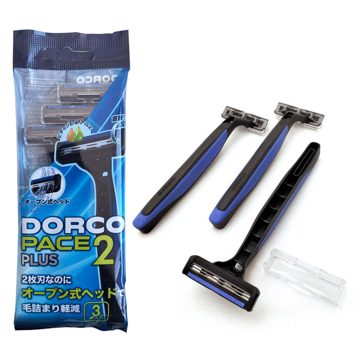 【まとめ買い】ドルコ 毛詰まり軽減2枚刃カミソリ3本入PACE20474/456202