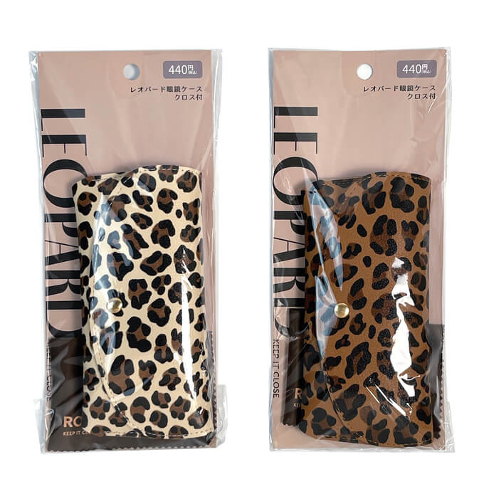 【まとめ買い】レオパード 眼鏡ケースクロス付 1523/580217