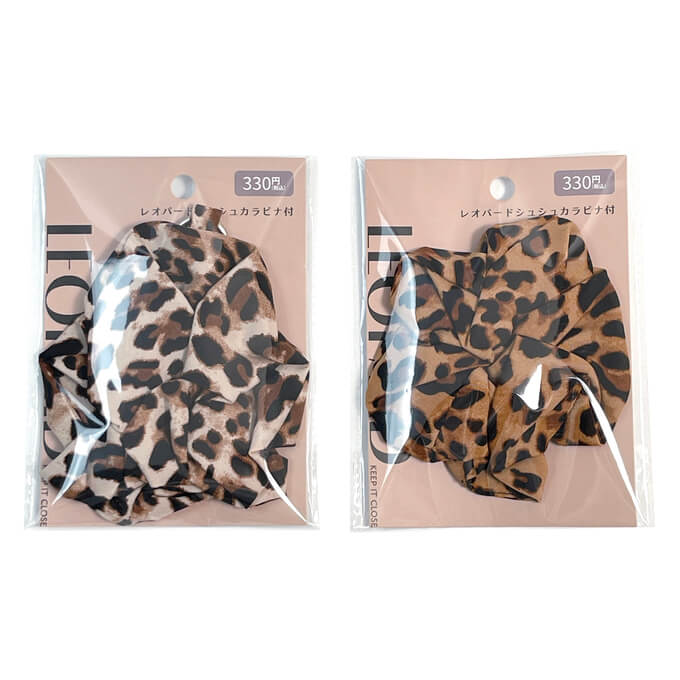 【まとめ買い】レオパード シュシュカラビナ付 1523/580218