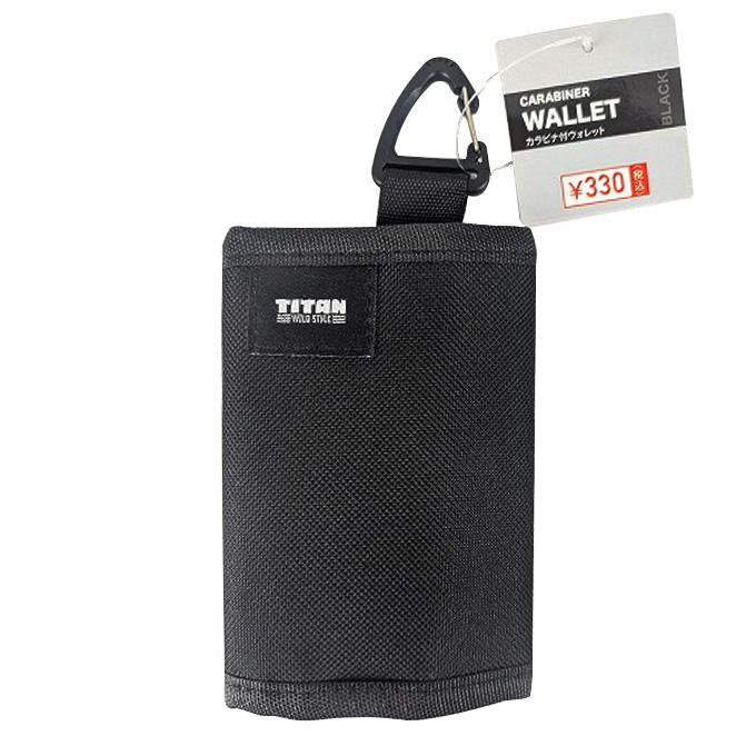 【まとめ買い】カラビナ付ウォレットブラック 0603/598716