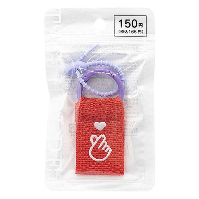【まとめ買い】TAGホルダー指ハート レッド 0847/598889