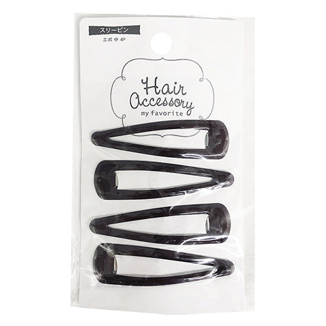 まとめ買い】ヘアピン スリーピン 髪留め エポ樹脂 4P 中 0892