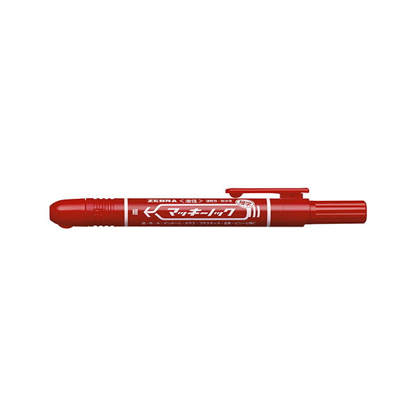 油性ペン 油性マーカー ZEBRA ゼブラ ノック式油性マーカー マッキーノック 細字 P-YYSS6-R 赤 レッド 1.0?1.3mm 0960/012497