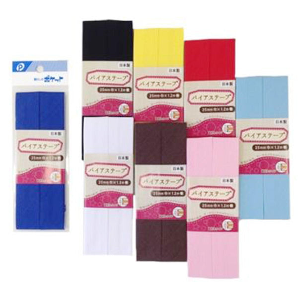 バイヤステープ 色々 90個 ハンドメイド 手芸 まとめ売り まとめ買い】バイアステープ25mm巾0894/013273 | ワッツ