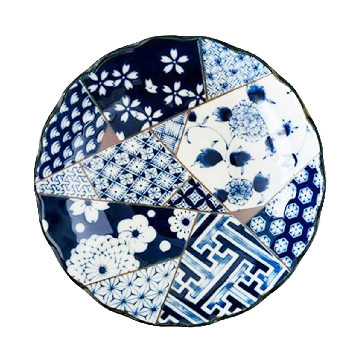 【まとめ買い】Tokinone PB.藍友禅菊型5.5浅鉢 0530/021199