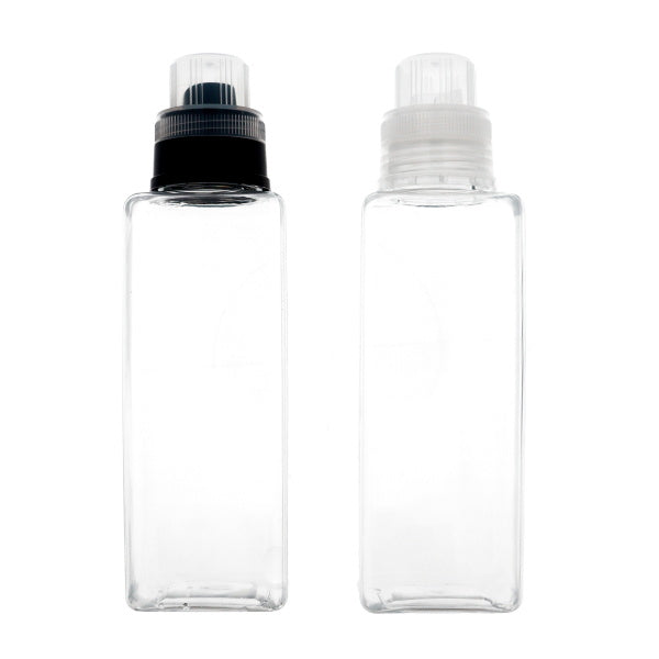 詰替容器 液体洗剤詰め替えボトル 透明角型 600ml　 1357/021897