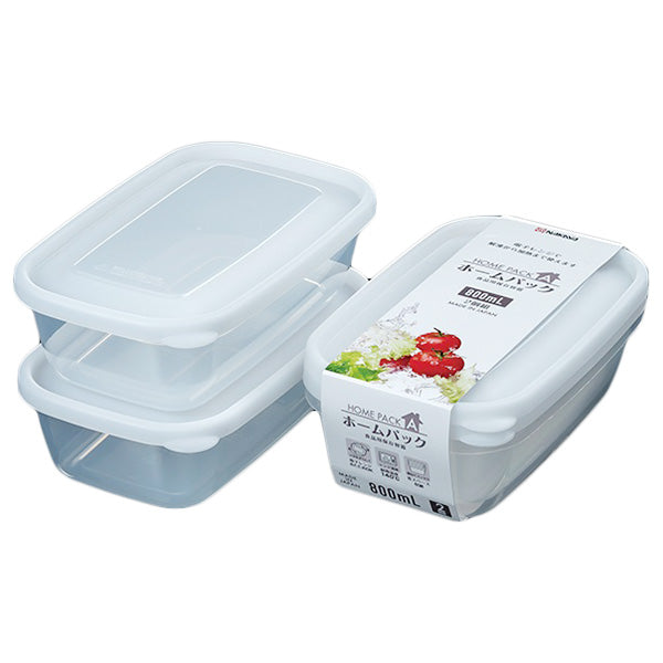 食品保存容器 フードストッカー ストック容器ホームパックA 2P ホワイト 800ml 0523/039071