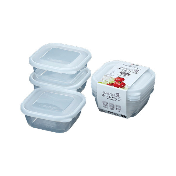 食品保存容器 フードストッカー ストック容器 ホームパックC 3P ホワイト 380ml 0523/039074