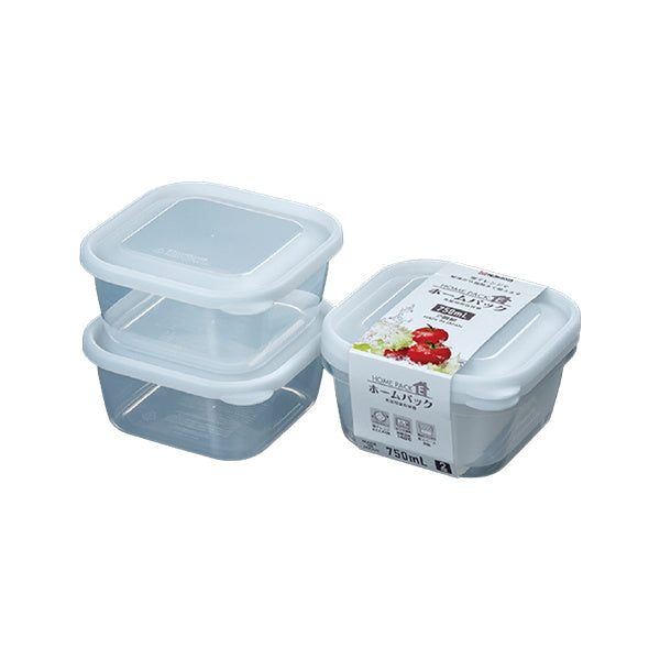 食品保存容器 フードストッカー ストック容器 ホームパックE 2P ホワイト 750ml 0523/039078