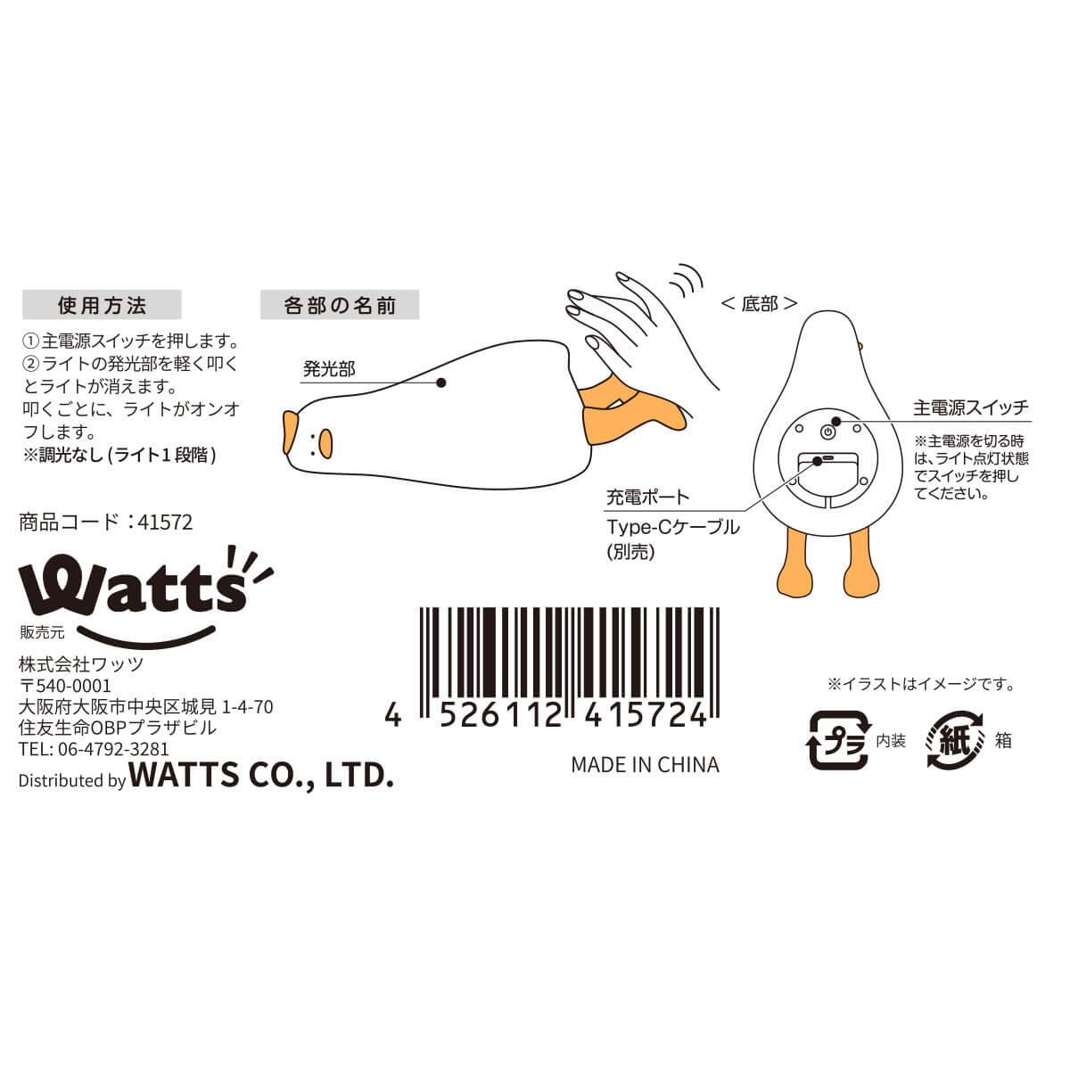 【まとめ買い】Tokinone PB.やわらかダックライト おひるね1523/041572