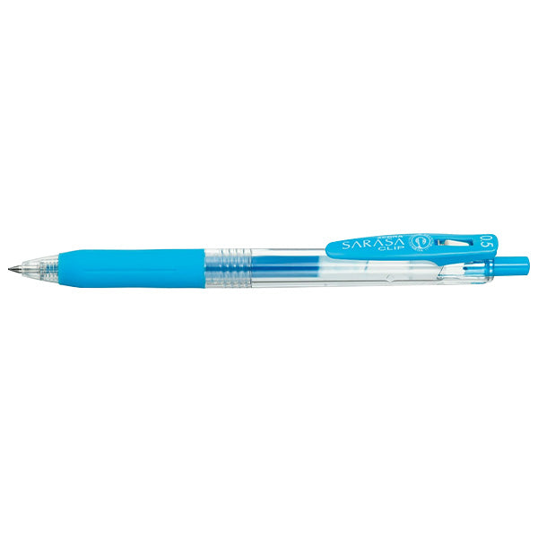 ボールペン ZEBRA ゼブラジェルボールペン SARASACLIP サラサクリップ 0.5 ライトブルー 1本入 P-JJ15-LB 0960/045786